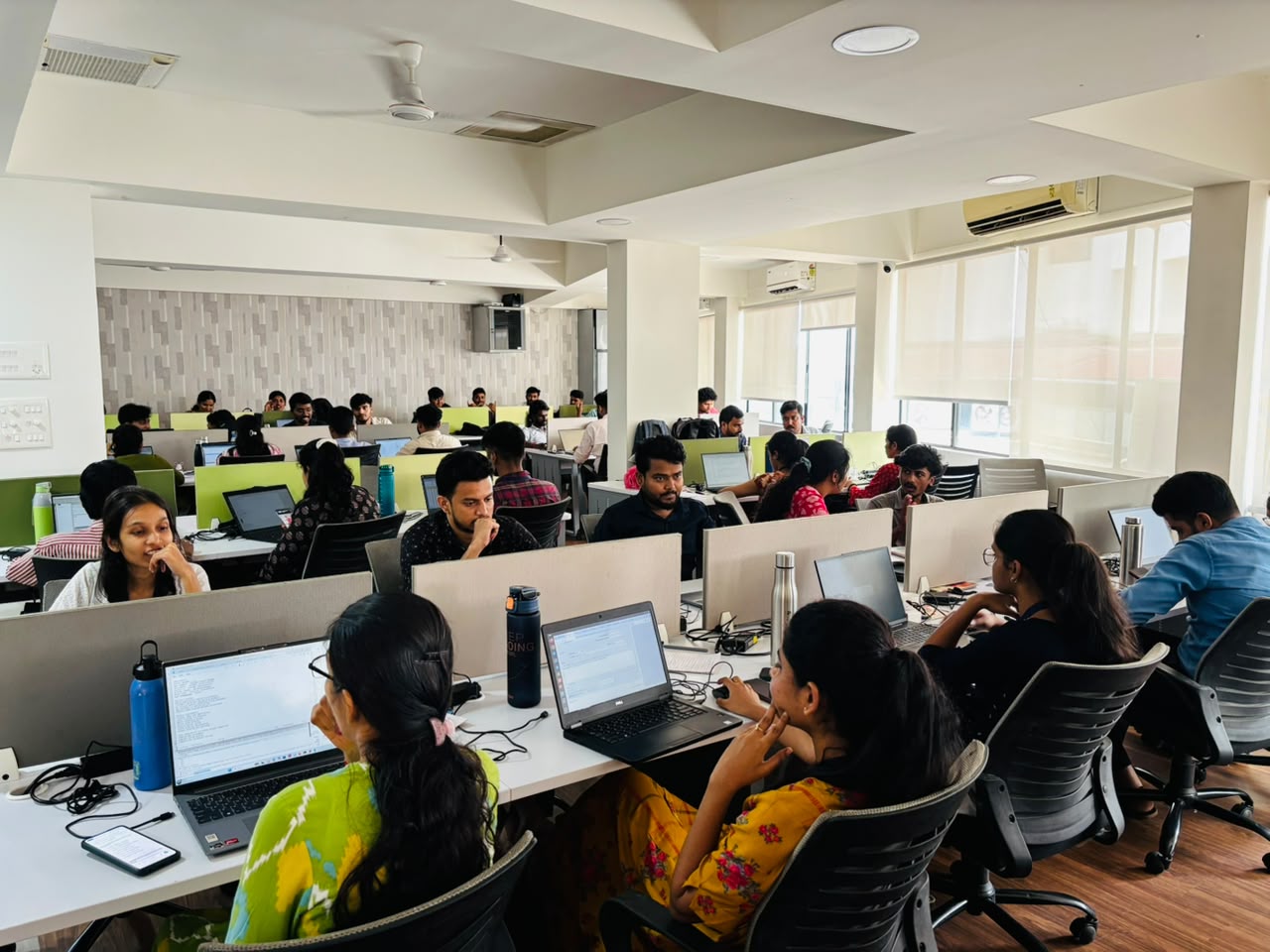Software engineering team at work